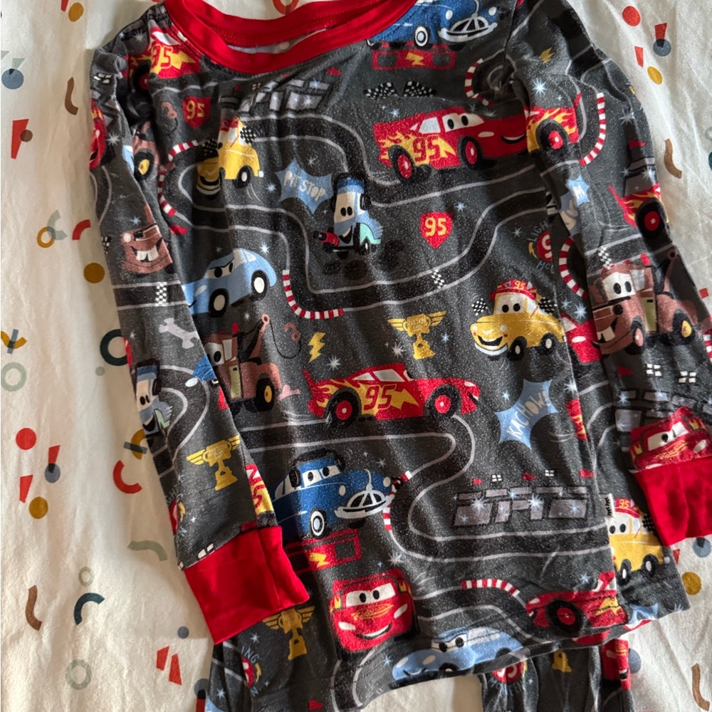Little Sleepies Pixar’s Cars Racing Pajama Set with Red Trim
